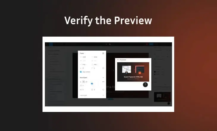 verify the preview